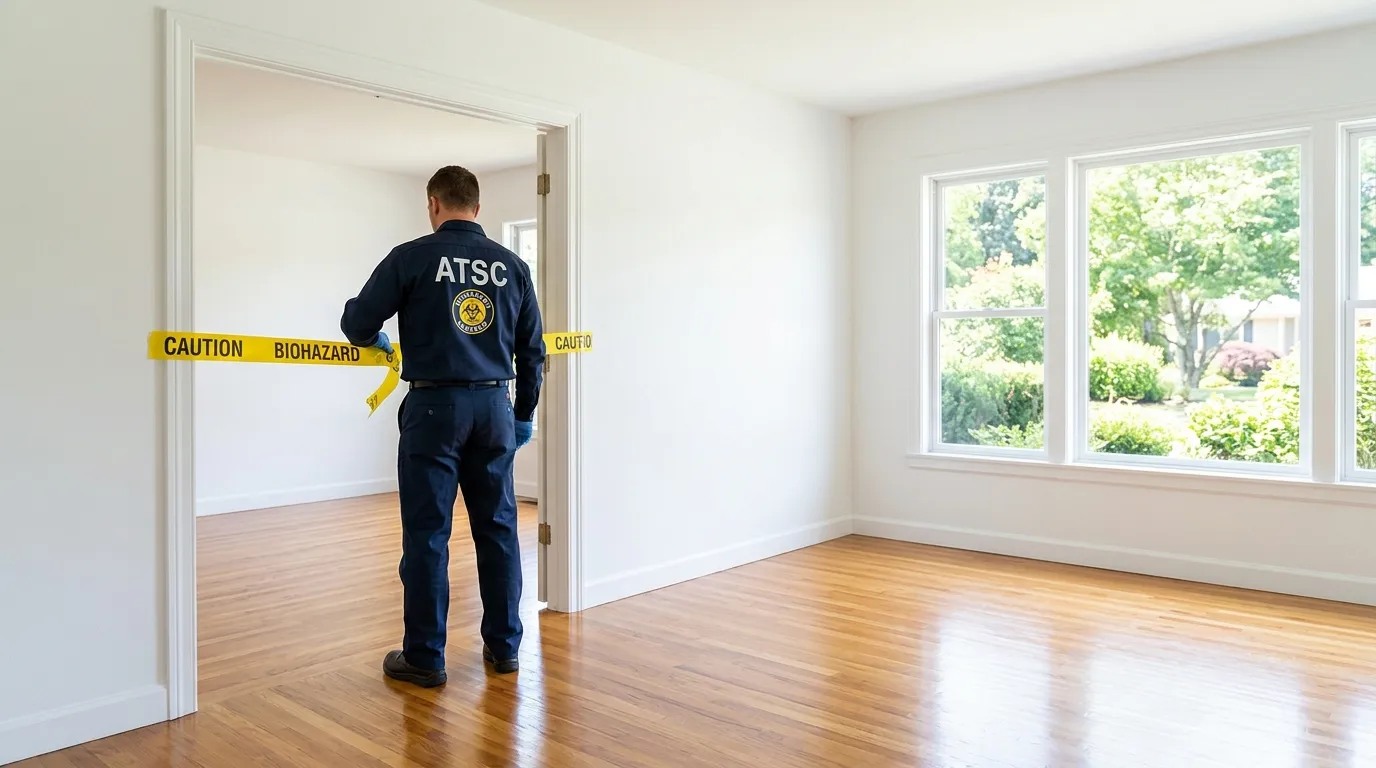 Certified biohazard cleanup crew performing Crime Scene Cleanup in Fairborn